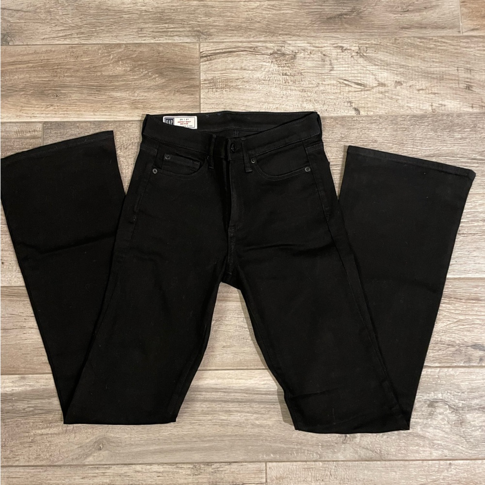 ❤️ GAP BLACK PERFECT BOOT MID RISE DENIM JEANS SIZE 27